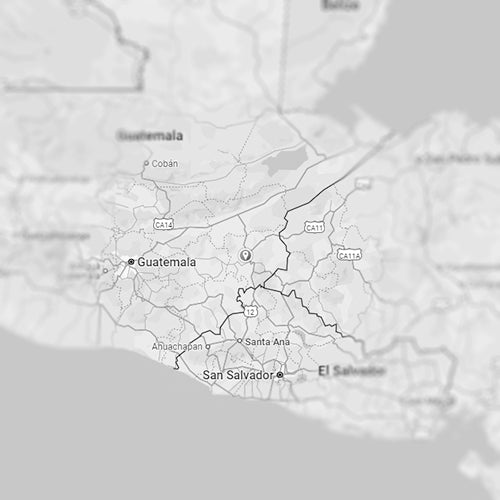 Map highlighting the New Oriente region in Guatemala, famous for its premium coffee beans.