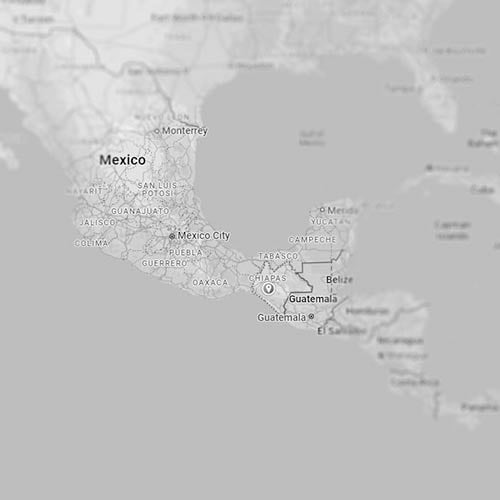 Map highlighting the coffee-producing regions of Mexico, known for smooth and balanced beans.