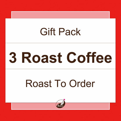 3 Roast Coffee Gift Pack ♡ with roast-to-order options and premium packaging.